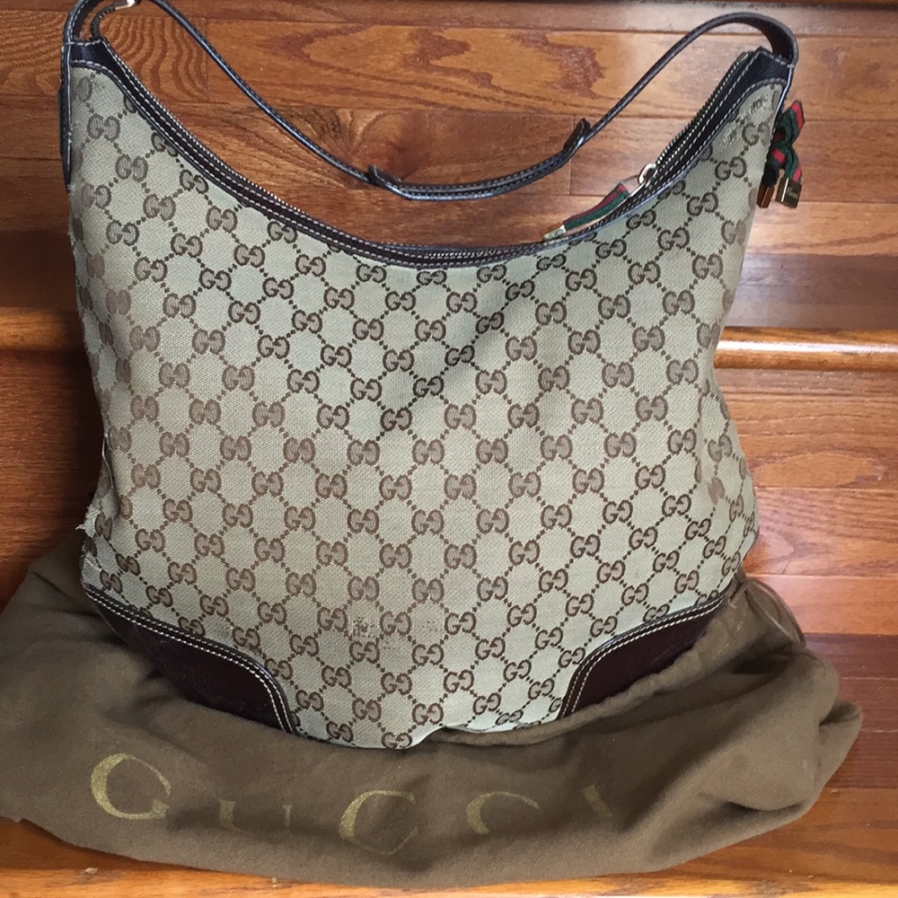 Gucci Monogram Hobo Handbag